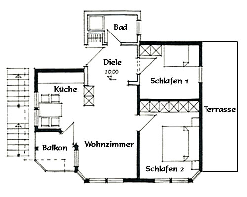 Grundriss Ferienhaus Tony