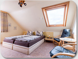 Schlafzimmer im Gästehaus Freier Horst in Lerbach im Harz